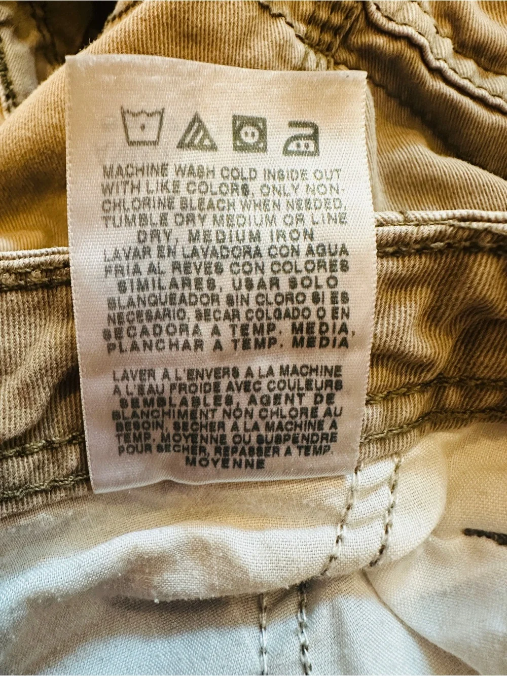 Lee Men's Dungarees Cargo Shorts Khaki Sz 38 10” Inseam Utility Workwear Outdoor